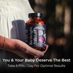 Birthright Bloom Prenatal ancient herb blend bottle features traditional nourishment ingredients