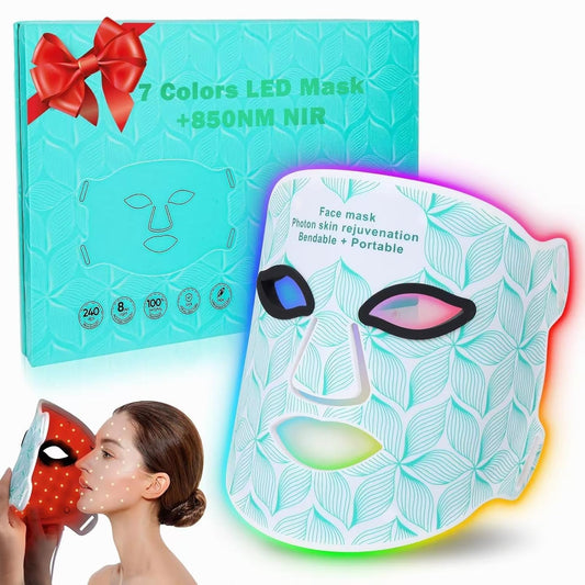 biuufish red light mask worn on the face for at-home skincare sessions