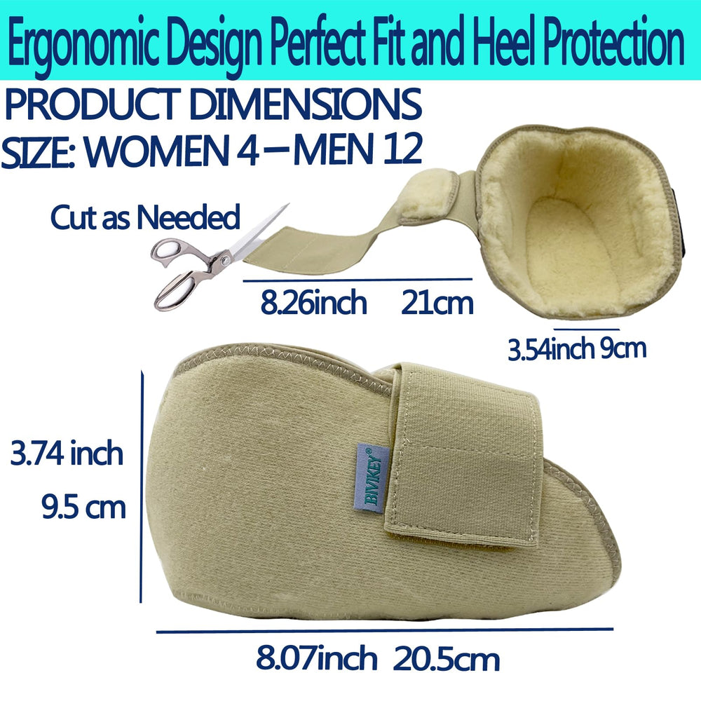 BIVIKEY widened ankle design protects heels and accommodates swelling.