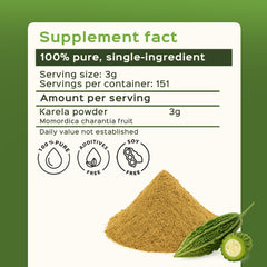 Bixa Botanical Bitter Melon Powder scooping, ready to boost recipes.