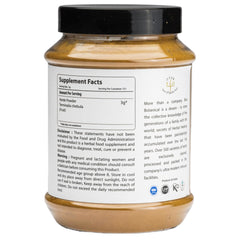 bixa BOTANICAL Haritaki powder scoop highlights convenient measurement for smoothies and teas.