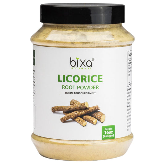 bixa BOTANICAL Licorice Root Powder bottle for antioxidant blends