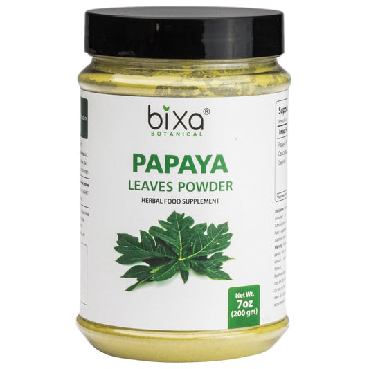 bixa BOTANICAL Papaya Leaf Powder bottle for everyday antioxidant-rich routines