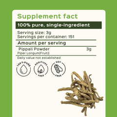 Bixa Botanical Pippali aroma steam-treated, rich flavor notes