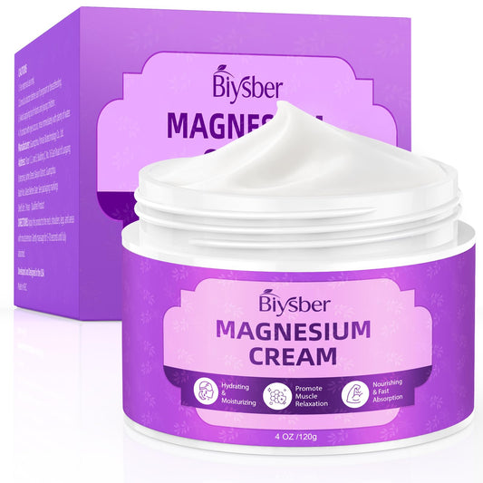 BIYSBER magnesium lotion bottle ready for nightly self care and hydration.