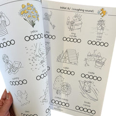 Bjorem Speech Box of Sounds in a Book coloring pages for therapy engagement