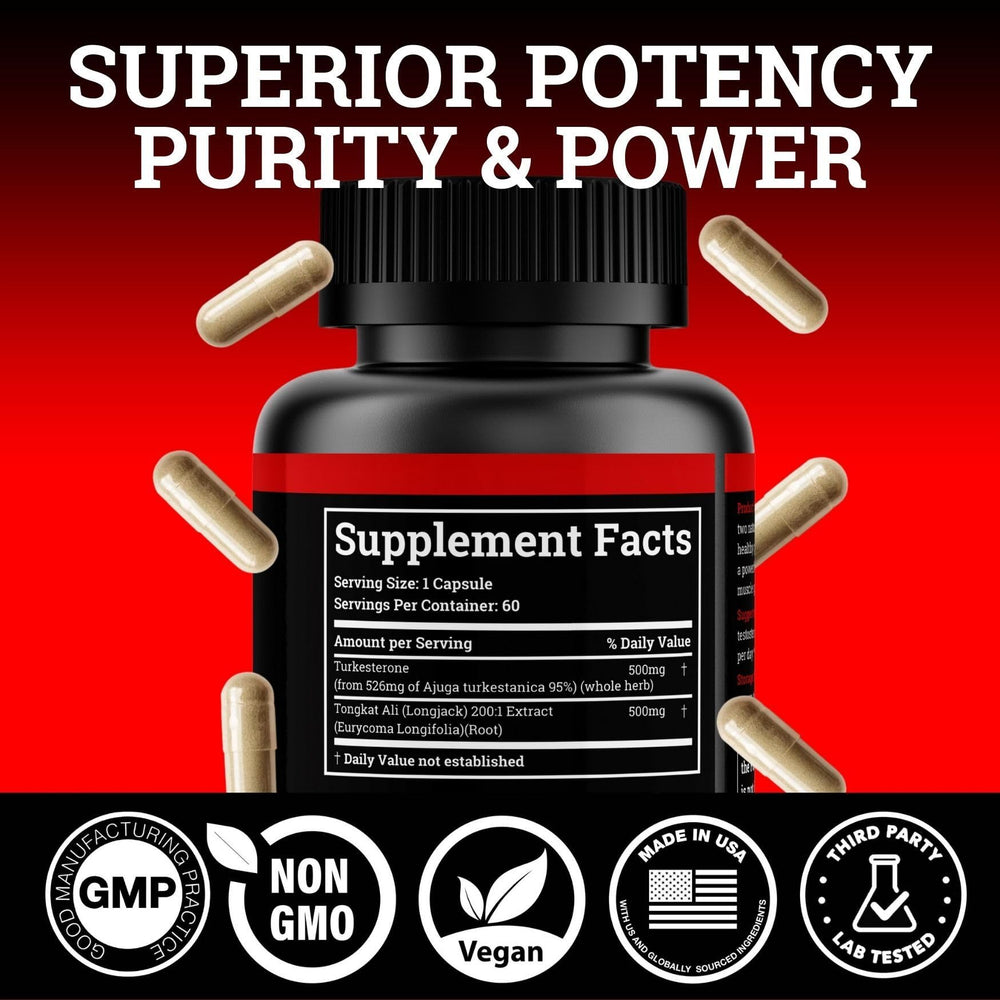 Black Forest Ajuga Turkestanica extract powder closeup suggests high-purity Turkesterone.