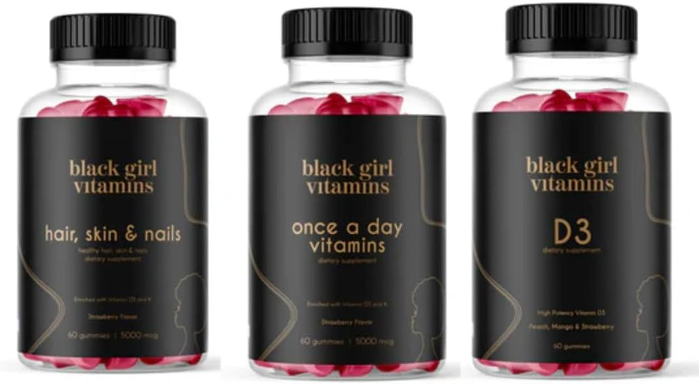 Black Girl Vitamins Look Good Feel Good bundle bottle for daily beauty and wellness support.
