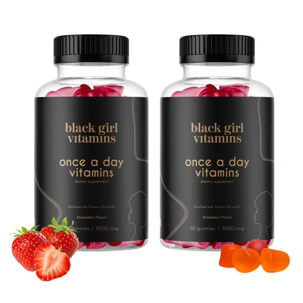 Black Girl Vitamins Once a Day bottle front, daily multivitamin for women