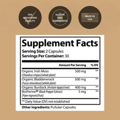 Black Girl Vitamins sea moss capsules for thyroid health and energy