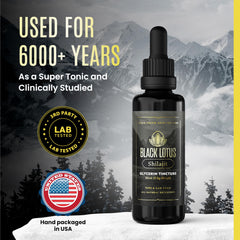 Black Lotus Shilajit lab-verified quality seal signals safety and potency.
