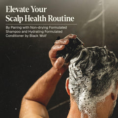 Black Wolf Sonic Scalp Scrubber USB-C charging port and compact design