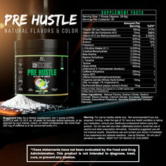 BLACKLABEL PRE Hustle V3 coconut lime pour showcasing quick-dissolve energy in water.