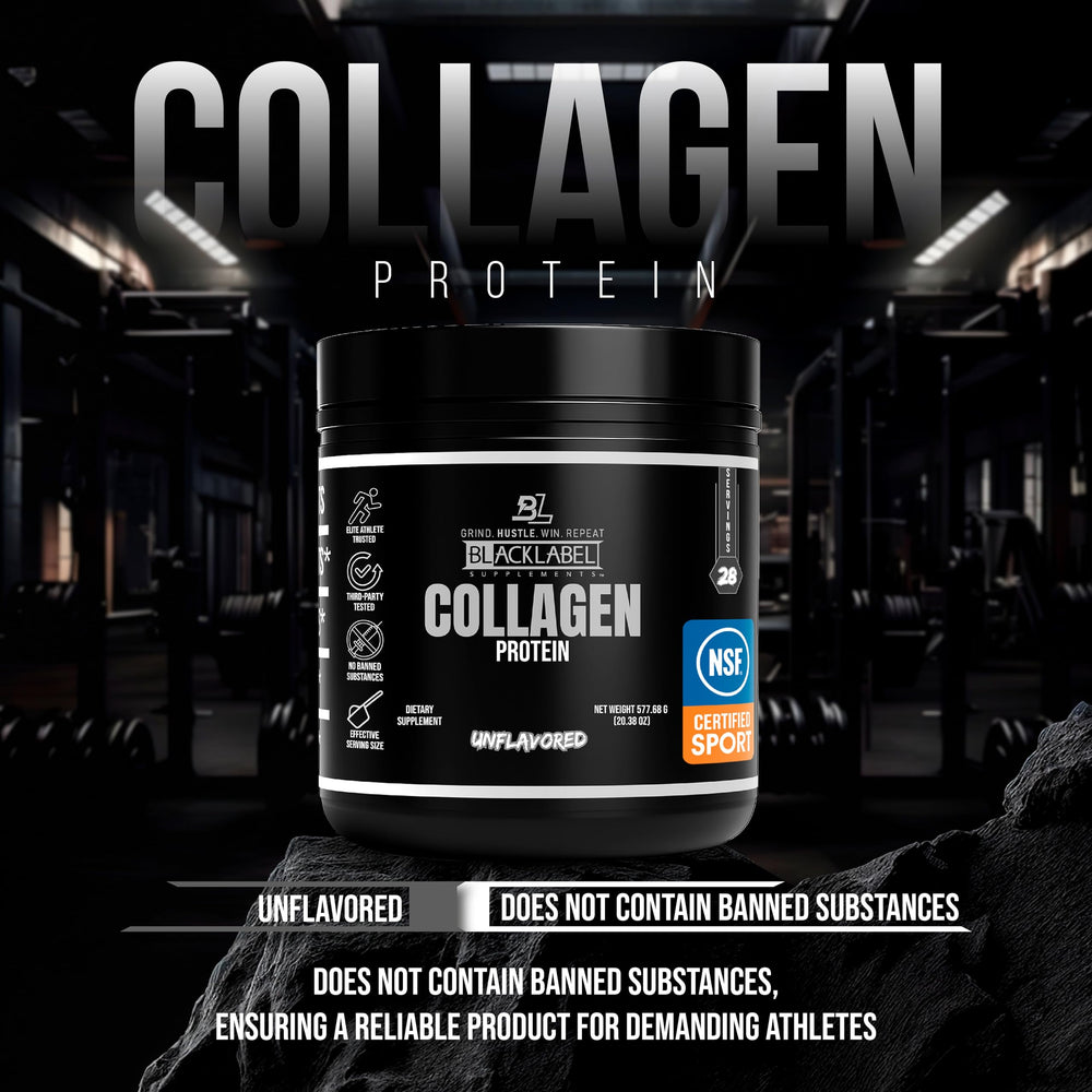 Blacklabel Collagen Peptides scoop image highlighting easy daily mixing.