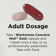 Blackmores Conceive Well Gold iron visual highlighting mineral support