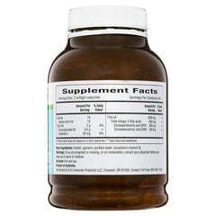 Label close-up displaying 1000 mg per capsule and omega-3 composition