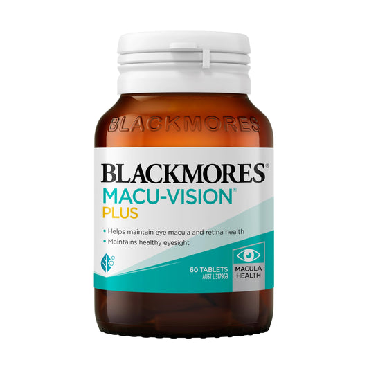 Blackmores Macu-Vision Plus bottle for antioxidant eye support