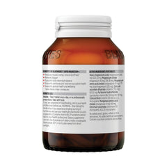Blackmores Super Magnesium Plus bottle back label with ingredients and directions