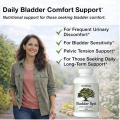 Bladder Rest ingredients panel featuring vitamin D3 and K2 for foundational support.