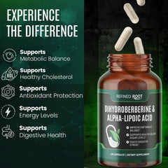 Blast Supplements Dihydroberberine Alpha-Lipoic Acid capsules close-up showing ingredient blend