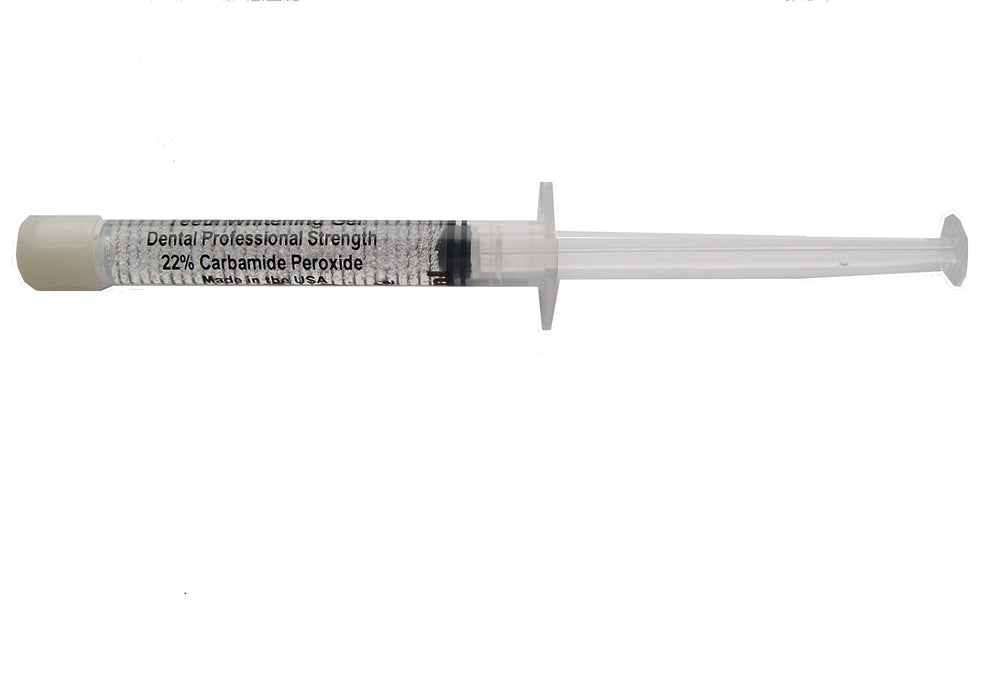 Close-up of Bleach Pro syringe tip and 3ml marking for precise application