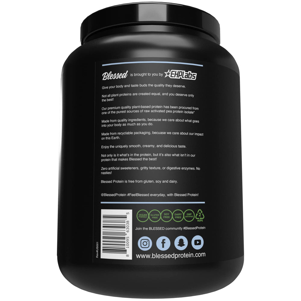 Spoonful of BLESSED powder over a blending shake for quick mix.