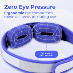Blinkjoy Moist Heated Eye Mask heat pod detail highlights even heat distribution for restful relief.