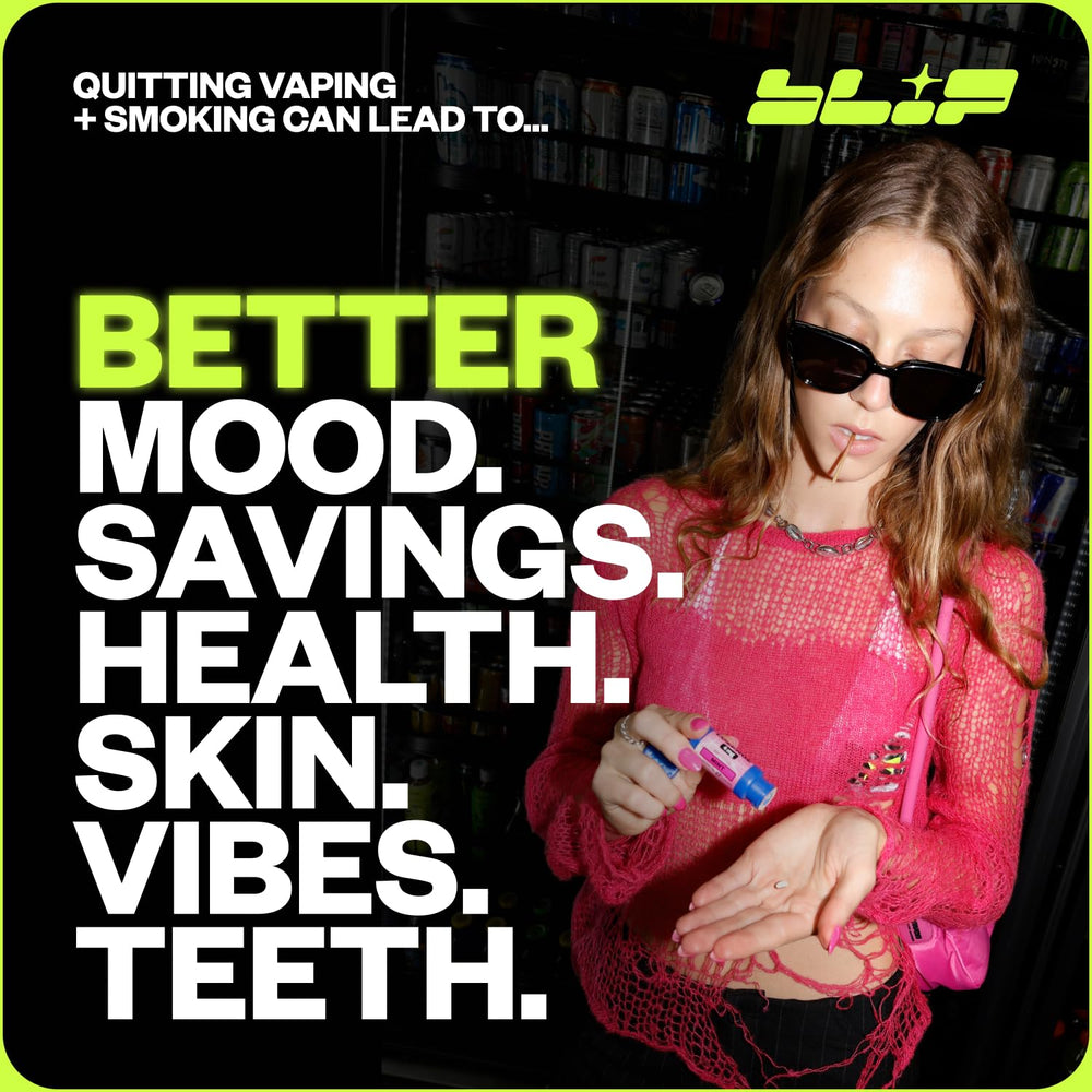 Blip NRT gum box open ready for daily quit routine.
