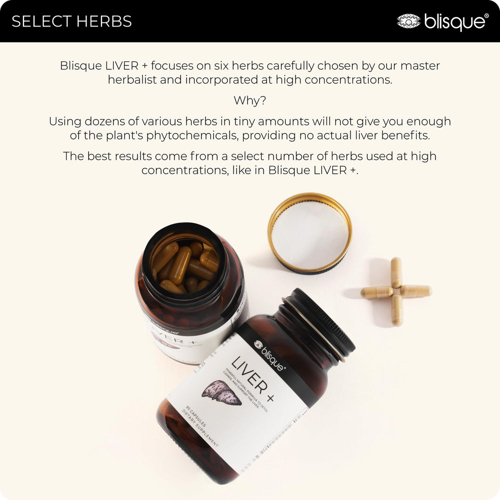 Blisque LIVER + label design highlights organic cGMP quality