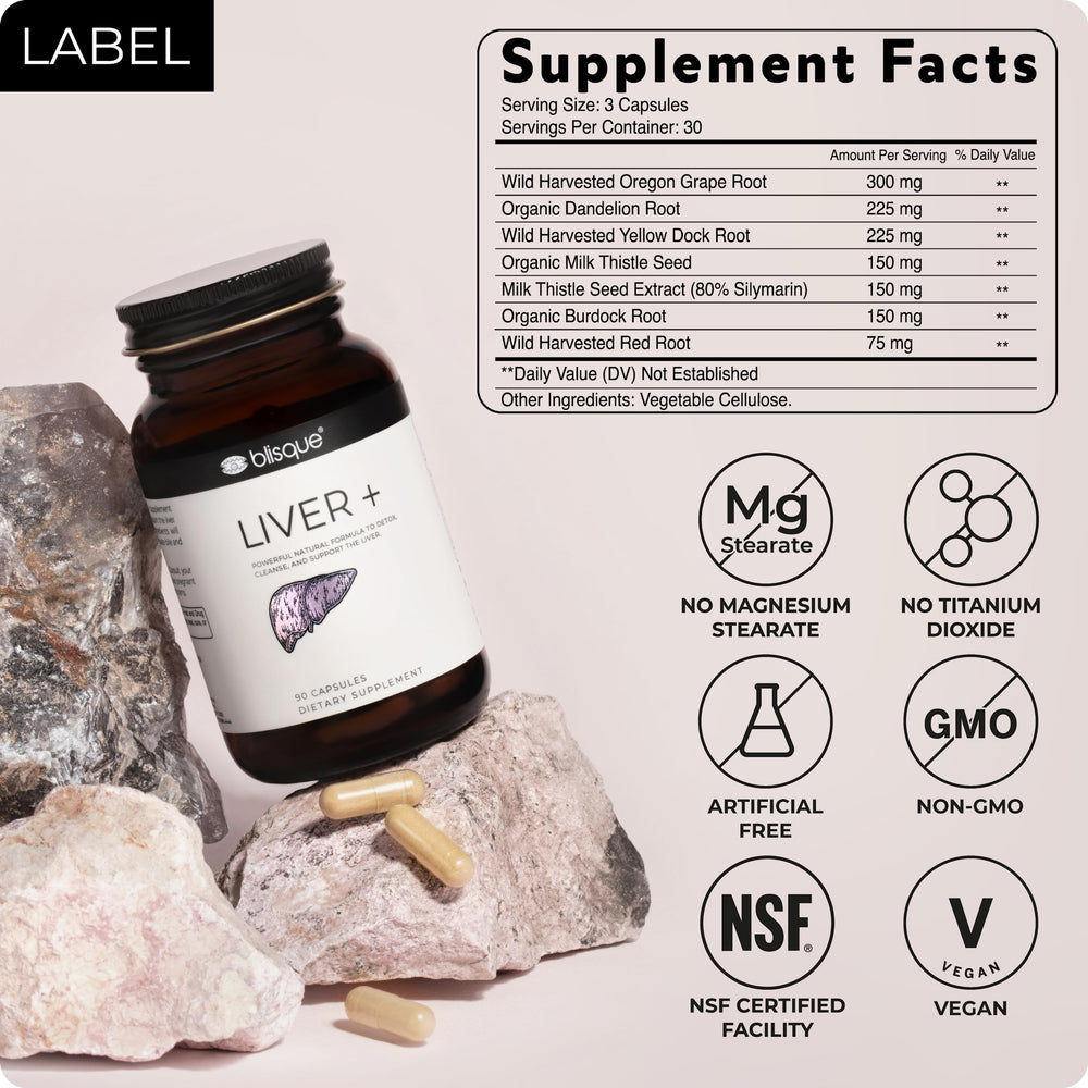 Blisque LIVER + daily routine layout promotes energy and vitality