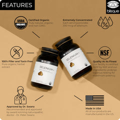 Close-up of Blisque capsules showing mustard seed content and herbal aroma.