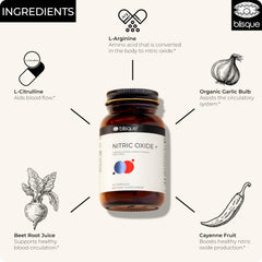 Garlic bulb in Blisque Nitric Oxide formula for cardiovascular-friendly blend