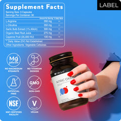 L-Arginine capsule in Blisque Nitric Oxide signaling nitric oxide production support
