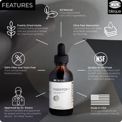 Blisque PARATOX+ herbal blend with cloves, garlic, and fennel for gut balance