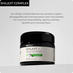 Blisque Shilajit resin packaging label with minerals and ingredients