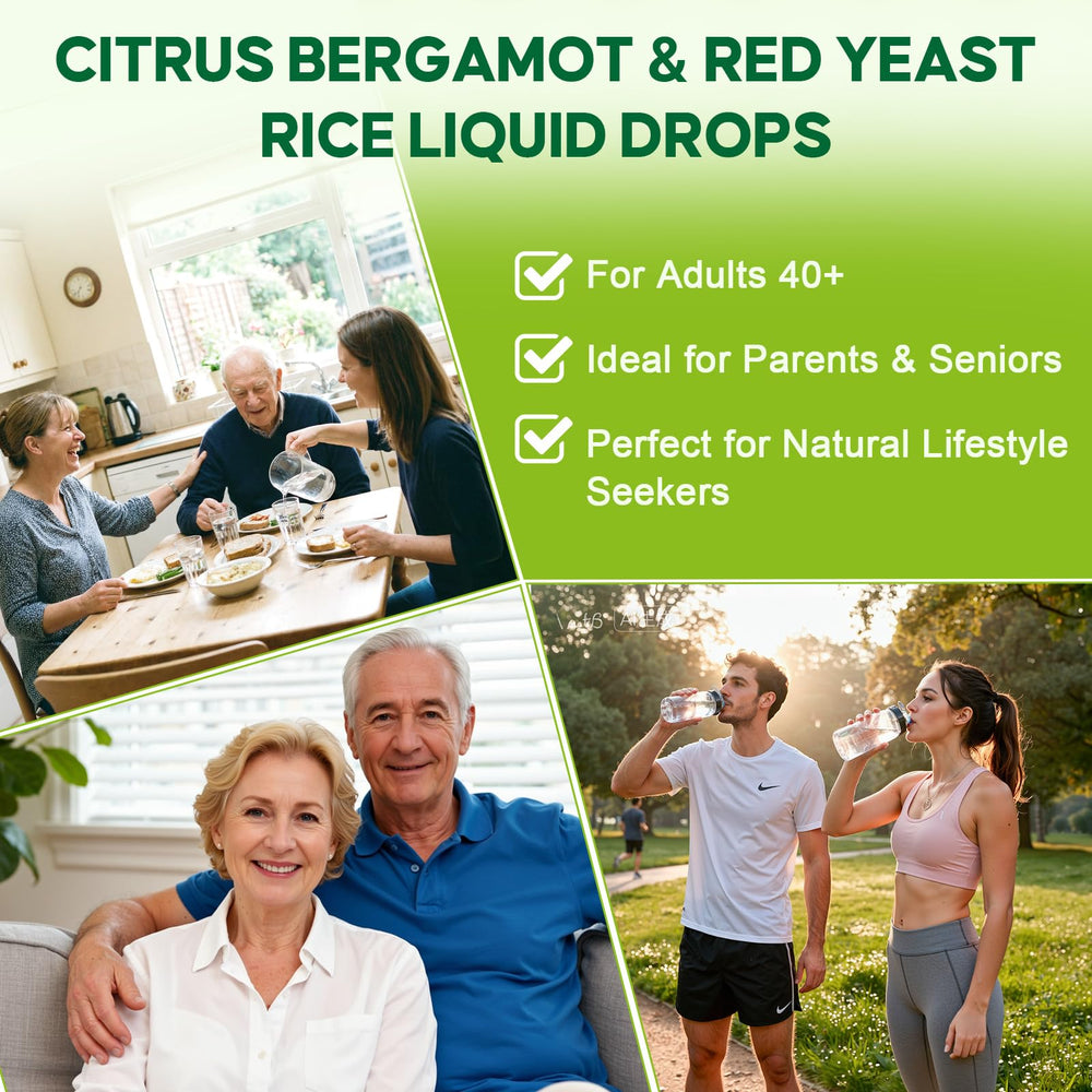 BlissfulAbode Red Yeast Rice Drops label close-up highlights clean ingredients.
