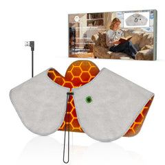 Blixno graphene neck-shoulder heating pad front view shows targeted upper body warmth