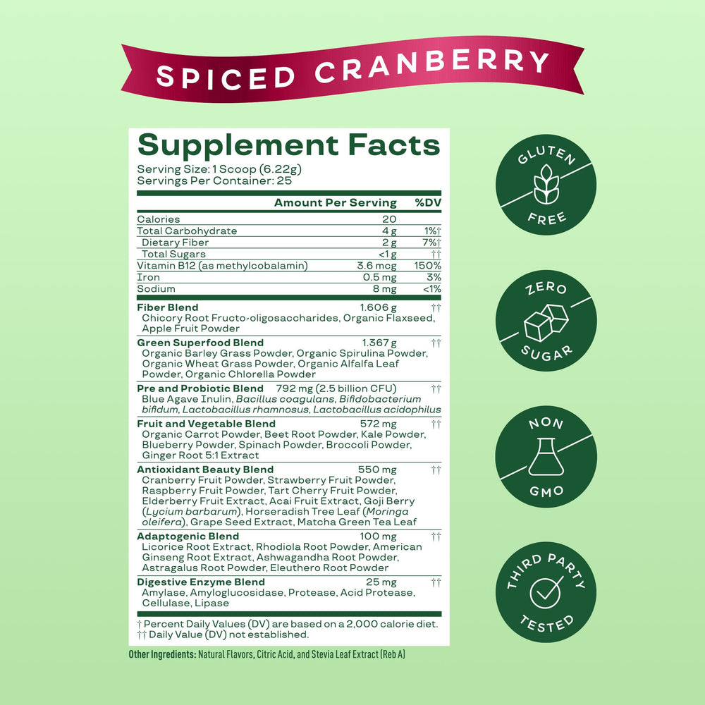 Bloom Nutrition greens powder in a smoothie boosts color taste and nutrition