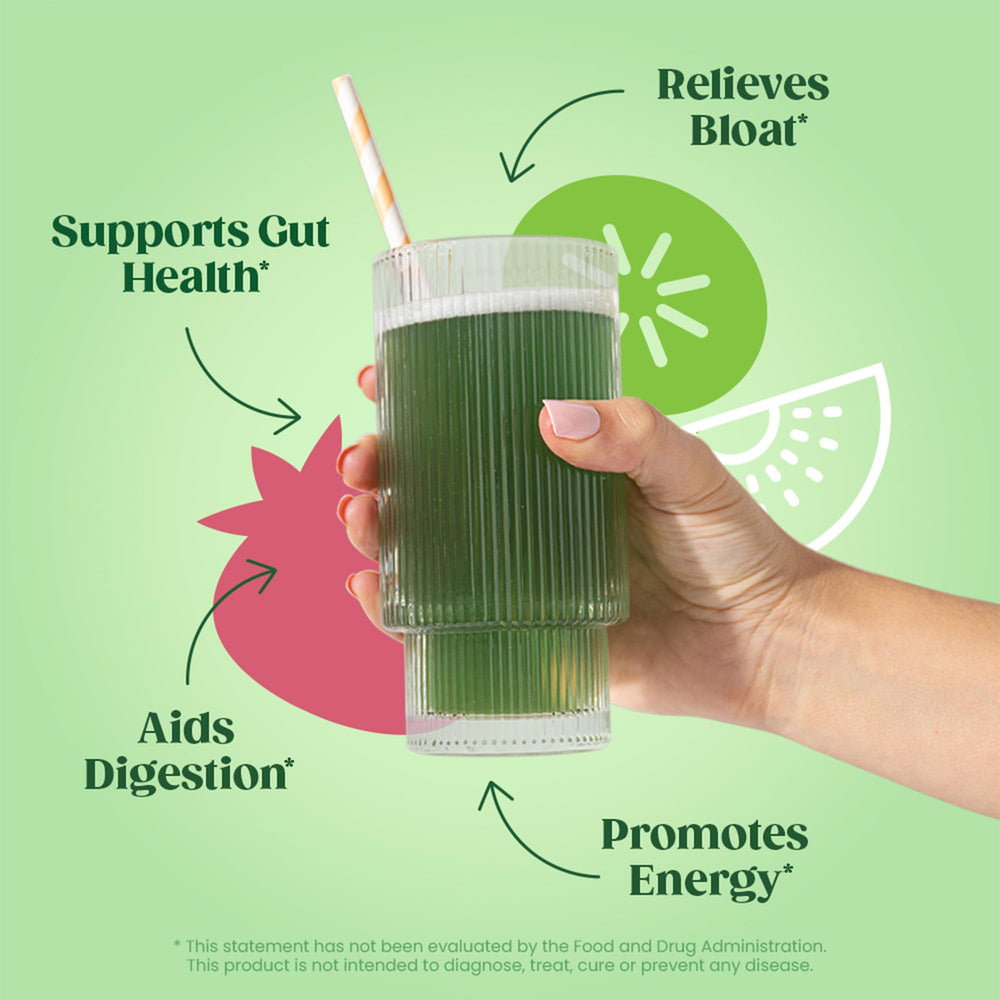 Bloom Nutrition probiotics label showing digestive enzymes blend for digestion.