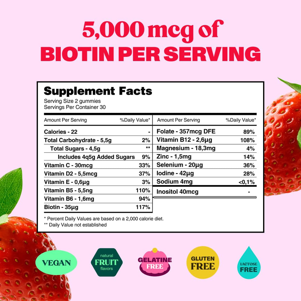 Bloom Robbins prenatal hair gummies strawberry flavor for easy daily intake.