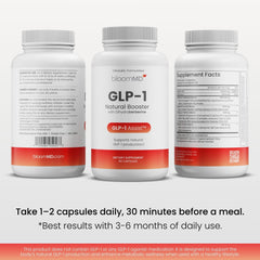 BloomMD GLP-1 saffron extract on label indicating appetite signal balance