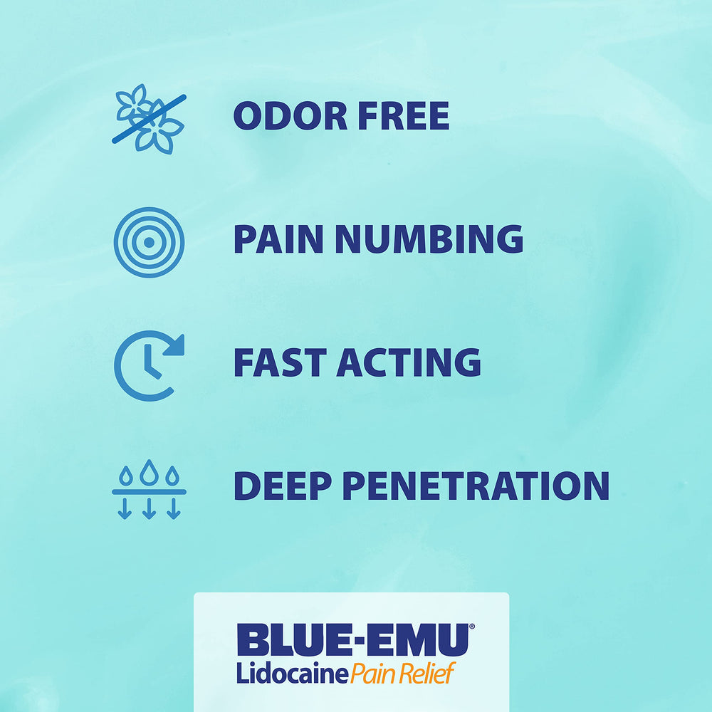 BLUE-EMU athlete-ready image highlights gym-bag friendly pain relief.