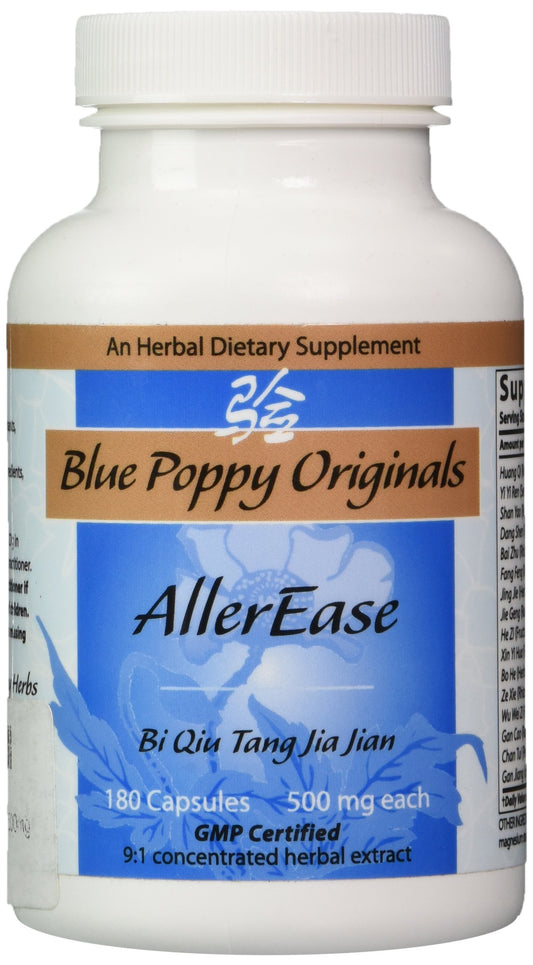Blue Poppy Aller Ease 180 caps bottle for daily allergen support