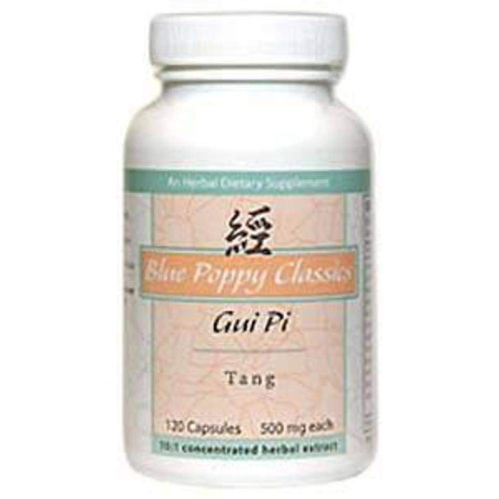 Blue Poppy Gui Pi Tang bottle with 120 capsules for convenient daily herbal support