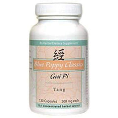 Blue Poppy Gui Pi Tang bottle with 120 capsules for convenient daily herbal support