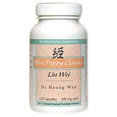 Blue Poppy Liu Wei Di Huang Wan capsules for daily balance and calm vitality