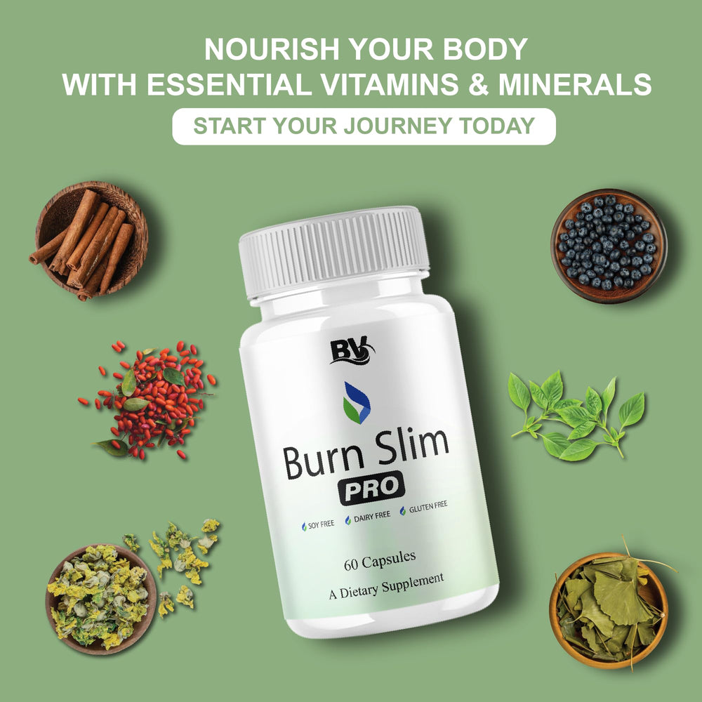 BLUE VIBE Burn Slim Pro capsules closeup for simple daily supplementation.