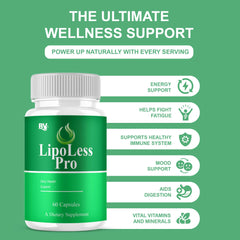 Blue Vibe Lipoless Pro capsules in hand suggesting on-the-go daily supplementation.
