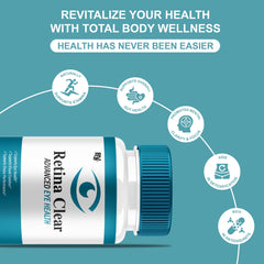 Blue Vibe Retina Clear capsules in hand for quick daily intake
