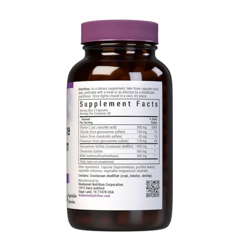 Bluebonnet bottle label showing 180 vegetable capsules.